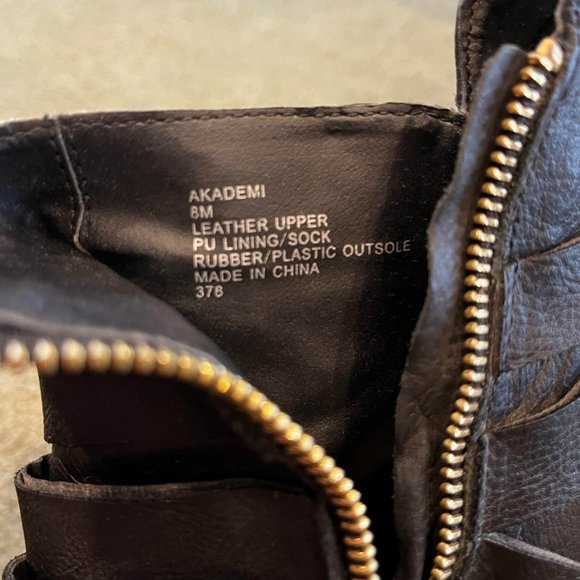 Steve Madden Akademi Black Boots Size 8m - Picture 3 of 8